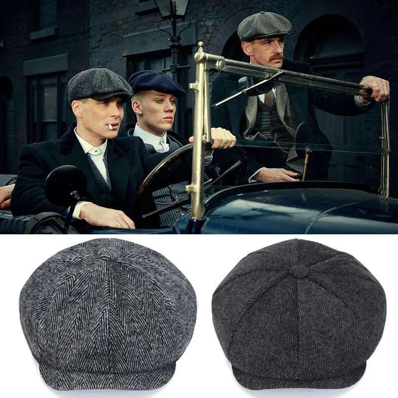 Haute qualité hiver rétro Style britannique casquette gavroche hommes Vintage luxe unisexe nouvelle