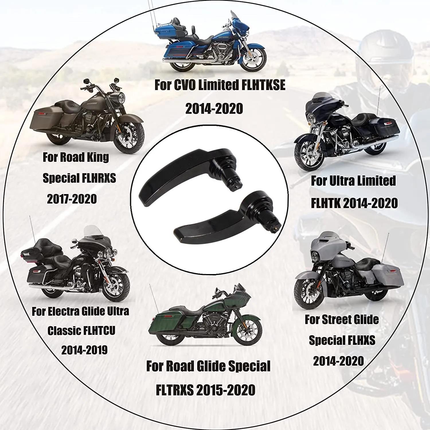 Kit de verrouillage de sac de selle noir de haute qualité, 2 pièces, en aluminium, pour Harley David