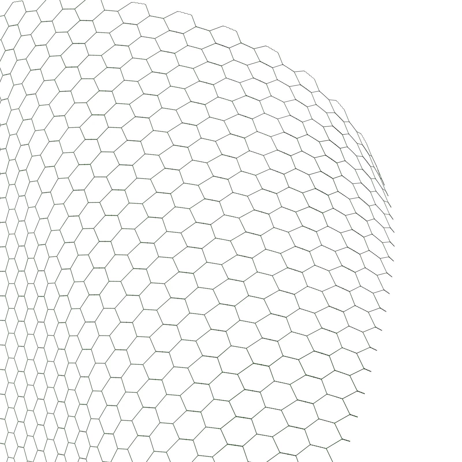 Maille hexagonale 25m, treillis métallique de clôture haute, treillis métallique de 25mm, revêtement