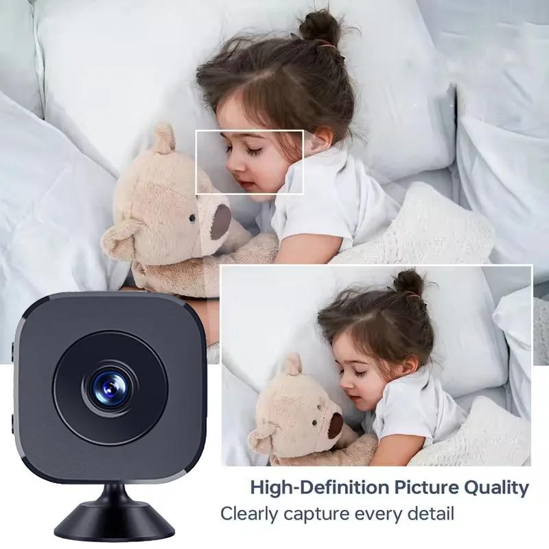 Moniteur bébé Mini caméra HD WiFi Surveillance sans fil Protection de sécurité moniteur à distance c