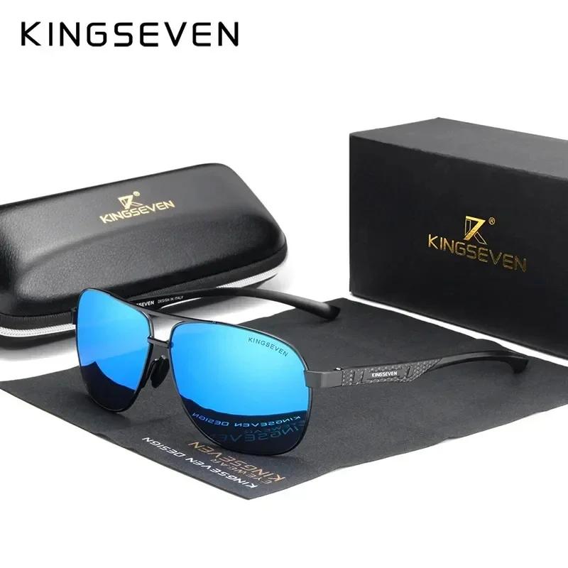 KINGSEVEN lunettes de soleil polarisées en aluminium hommes UV400 HD lentille pilote Protection des