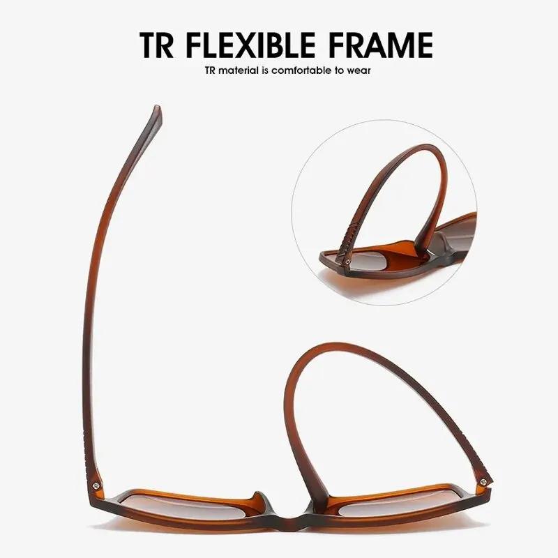 Hommes de luxe lunettes de soleil polarisées mode Vintage carré Ultra léger TR90 cadre conduite pêch