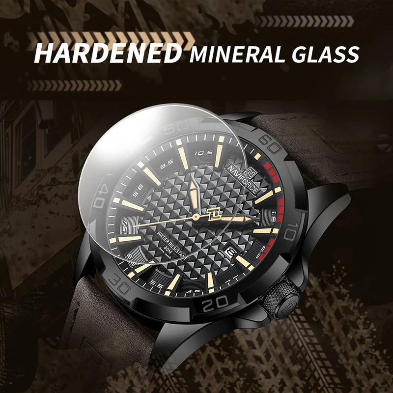 NAVIFORCE hommes Sport décontracté militaire Quartz calendrier montre-bracelet pour homme d'affaires