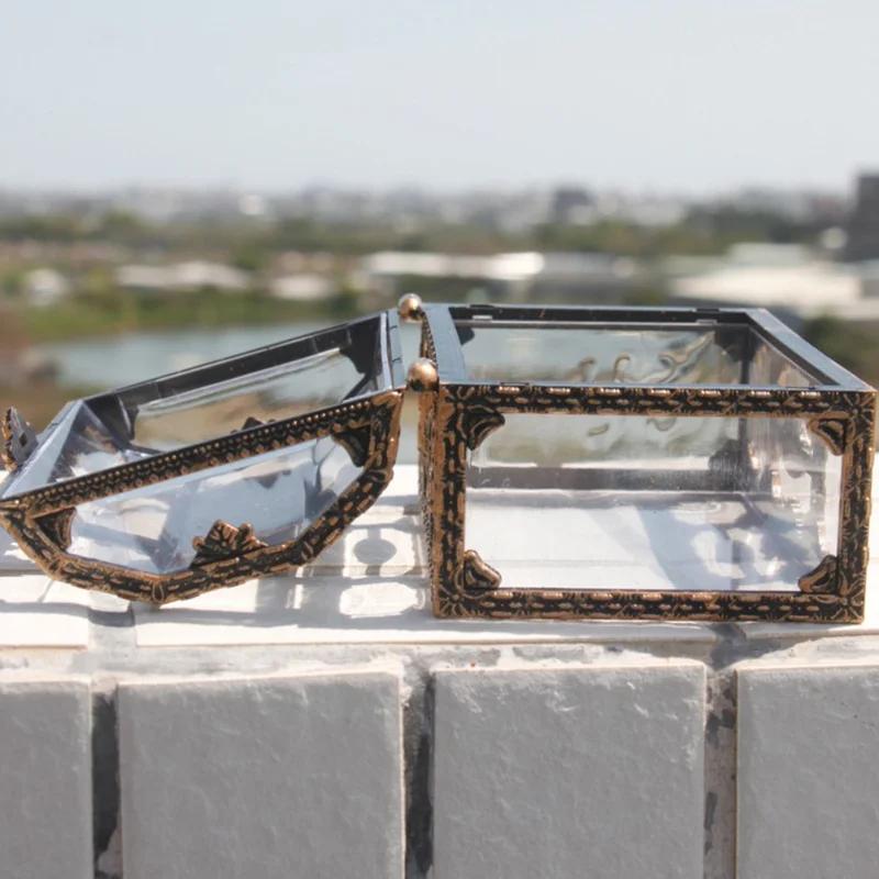 Boîte au trésor Pirate transparente en plastique, boîte à bijoux en cristal, organisateur de rangeme