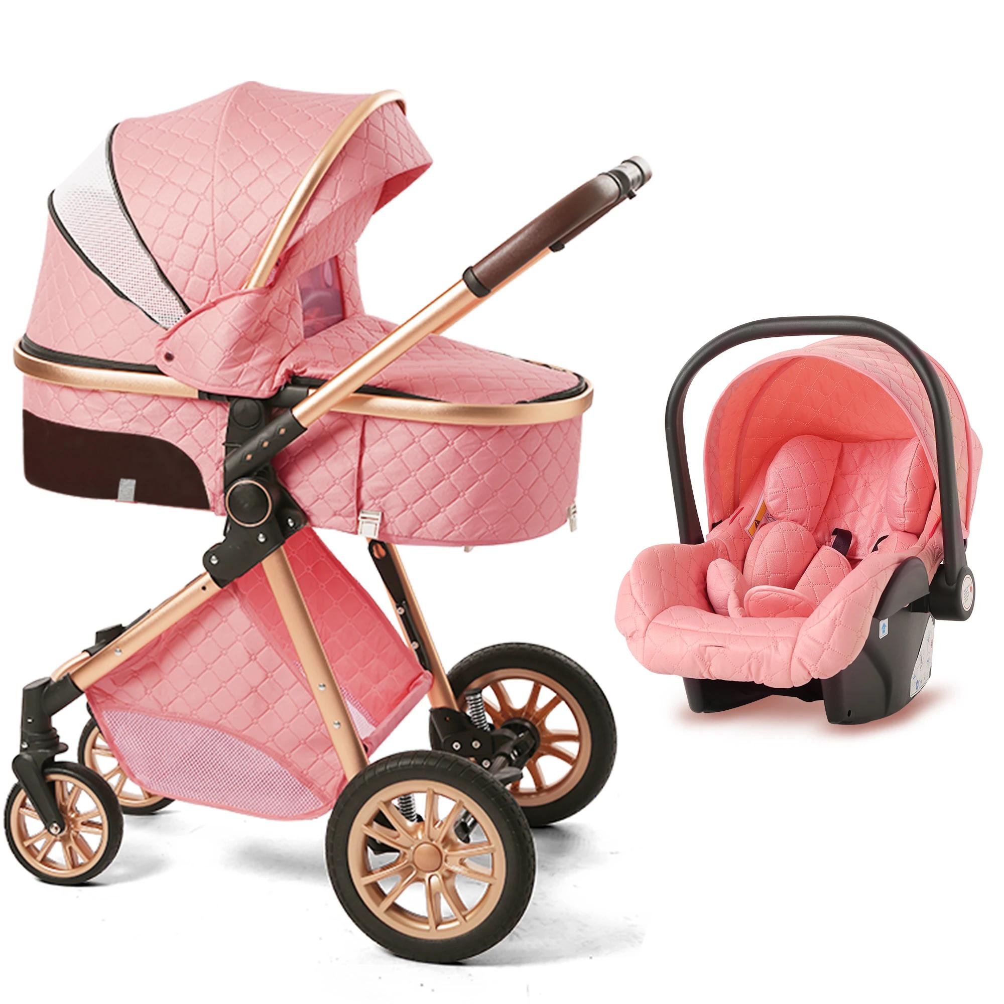Landau de luxe tout-en-un : Poussette Vista 3 en 1 avec siège réversible pour parents et paysage hau