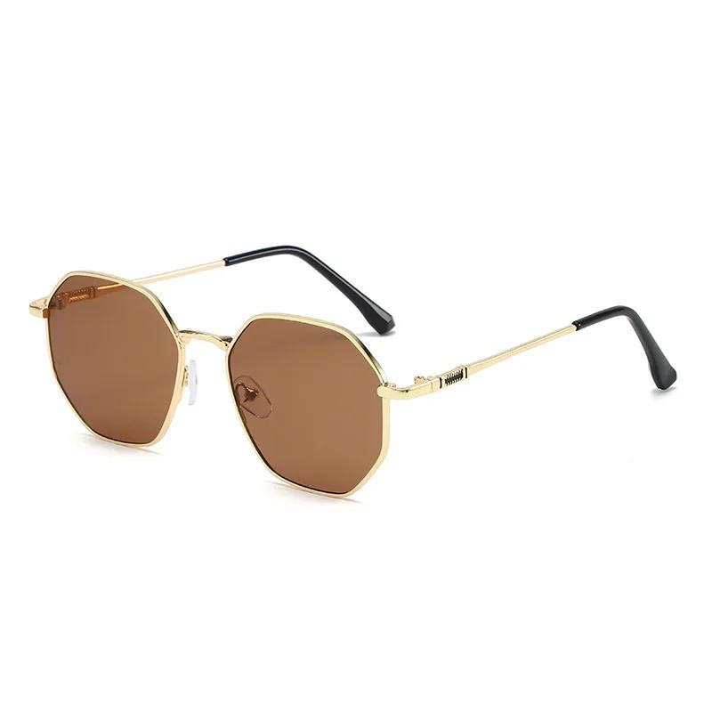 Lunettes de soleil classiques à monture géométrique et ronde en métal, 2 pièces, à la mode, pour déc
