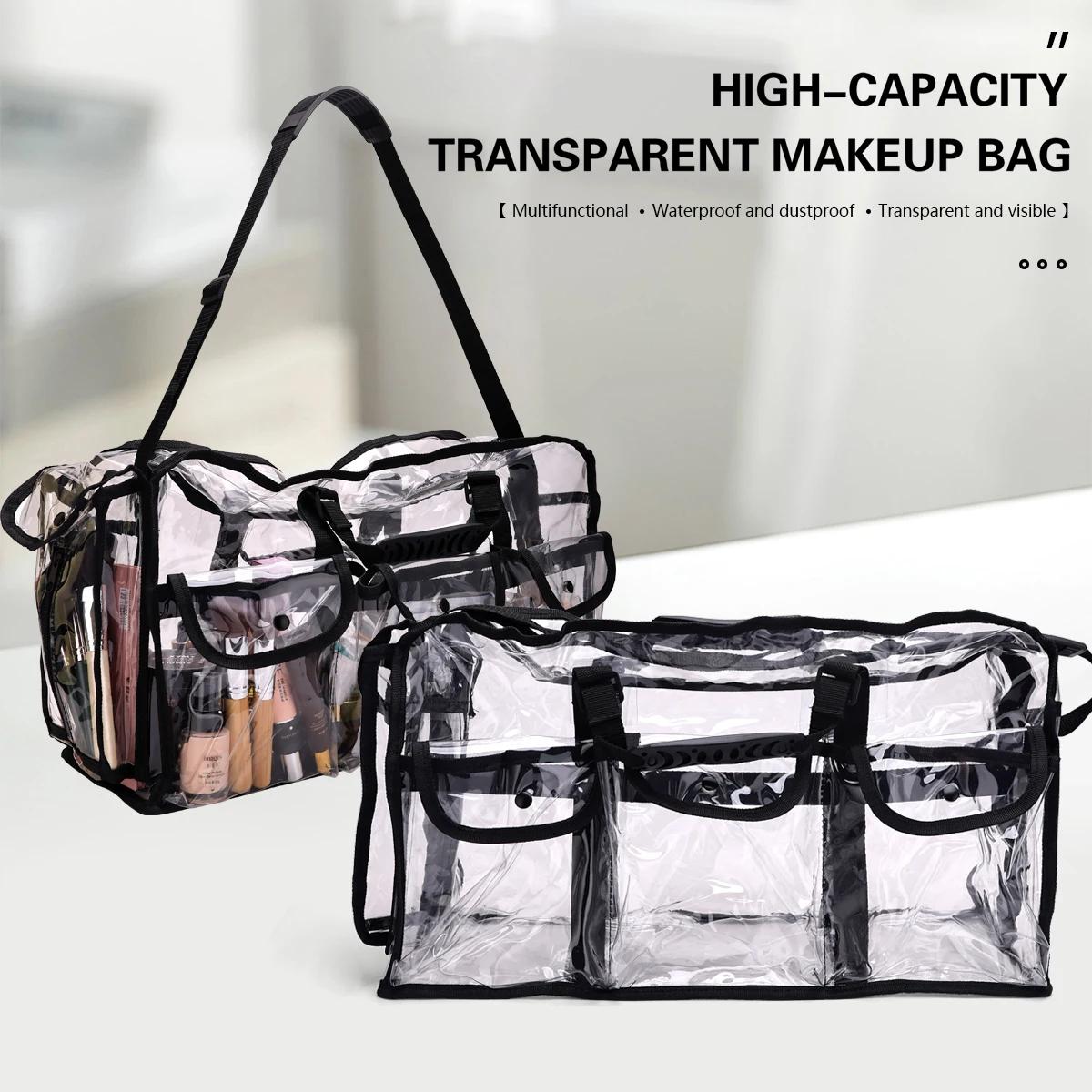 Sac de voyage transparent et étanche pour salon de coiffure, maquillage, outils de bain, accessoires