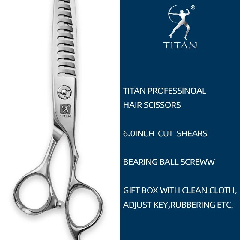 Titan ciseaux à cheveux professionnels coupe salon ciseaux barbier ciseaux amincissants ciseaux de c
