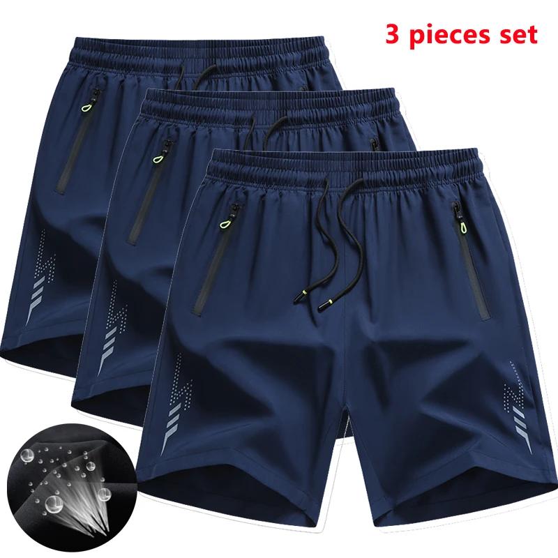 3 pièces nouveaux Shorts de course hommes Shorts de sport de gymnastique séchage rapide entraînement