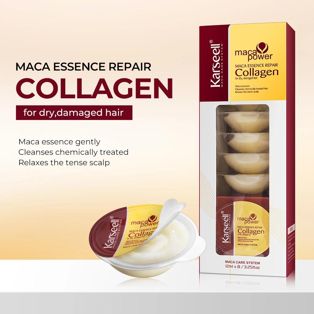 Karseell 8 Pack masque capillaire au collagène pour cheveux secs et endommagés huile d'argan taille