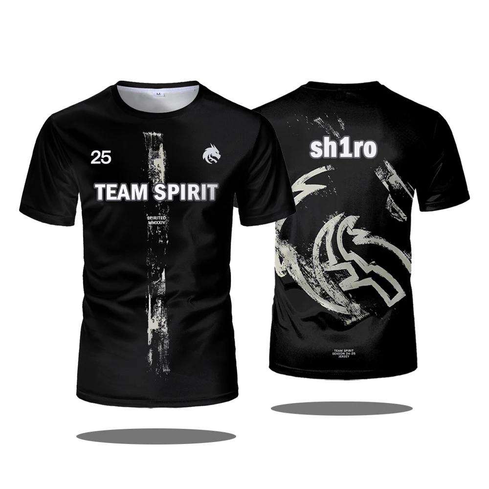 Équipe Esprit 2025 Nouveaux Maillots CS2 Esports Uniformes Donk T Shirts CSGO Jeu Formation Vêtement