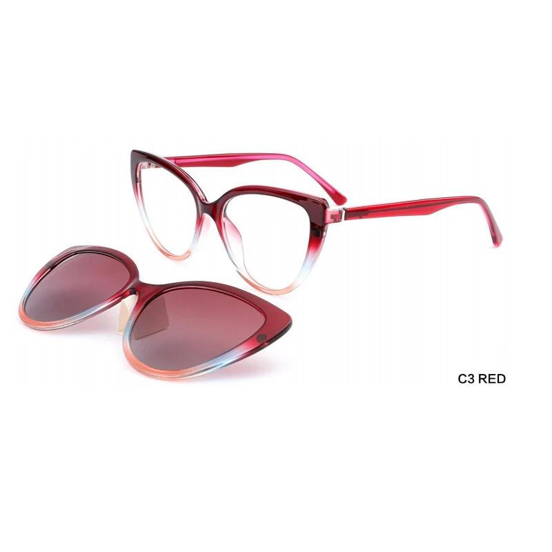 Ceofy acétate hommes femmes mode myopie lunettes cadre rétro polarisé soleil pince aimant optique lu