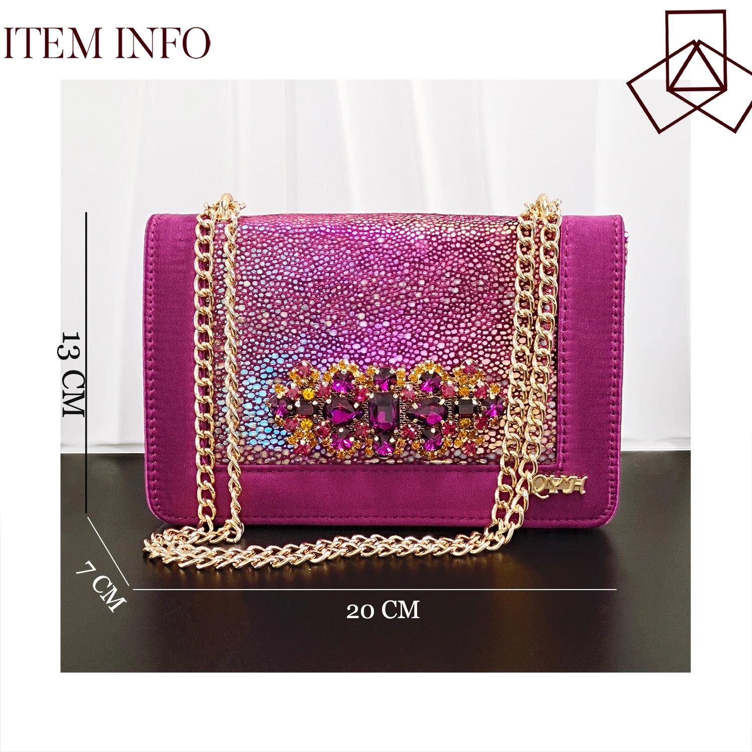 Nouvel ensemble de chaussures à talons hauts et sac de style INS, design italien, orné de strass, pa