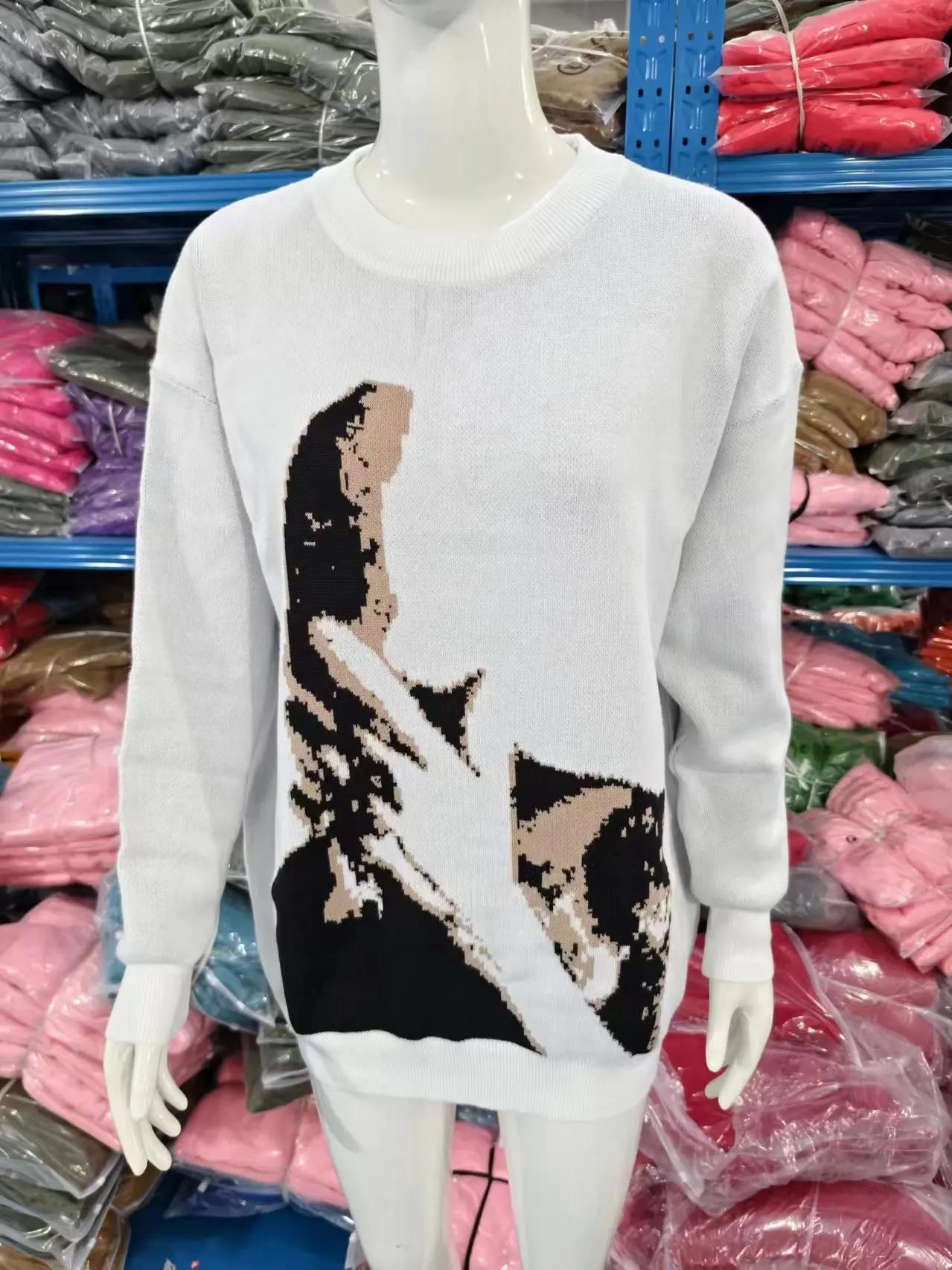 Pull rétro à manches longues pour femme, pull à la mode, motif étoile, Y2K, décontracté, Harajuku, t