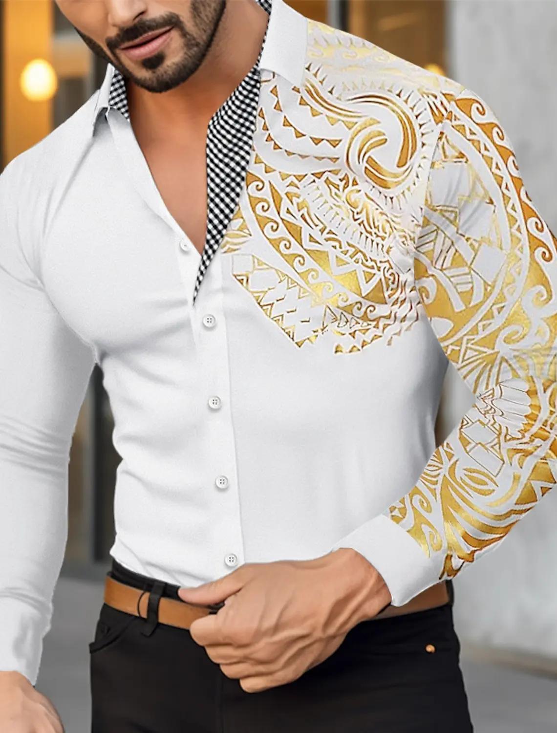Chemise homme chemise boutonnée chemise décontractée à manches longues revers bronzant printemps et
