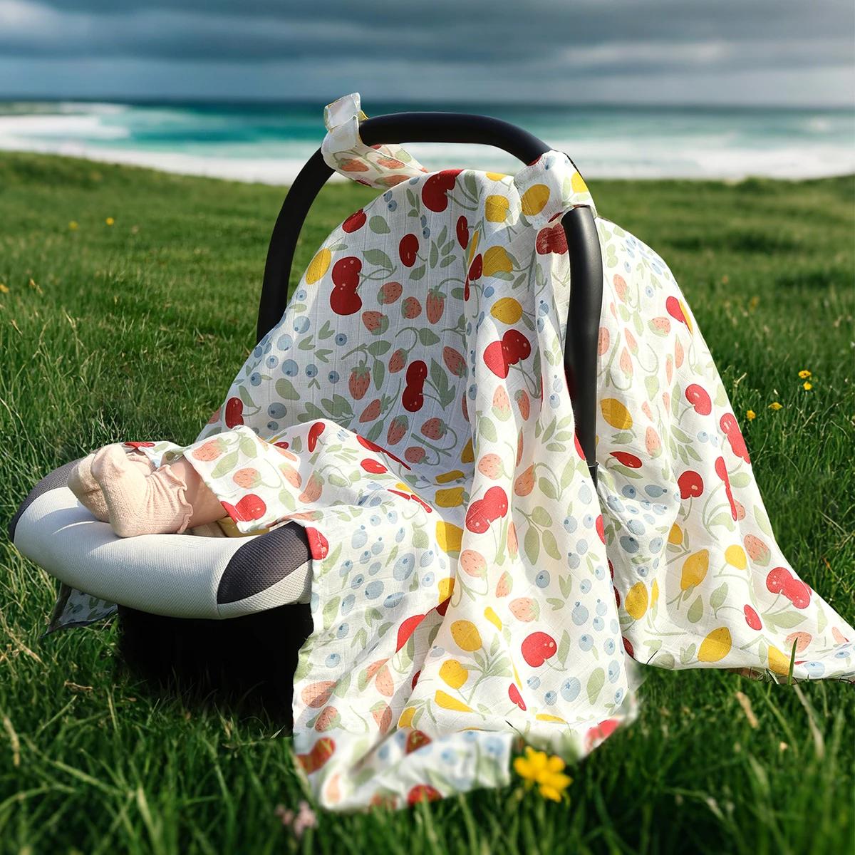 Couverture de siège de voiture pour bébé, 1 pièce, pare-soleil respirant, panier de sécurité, capuch