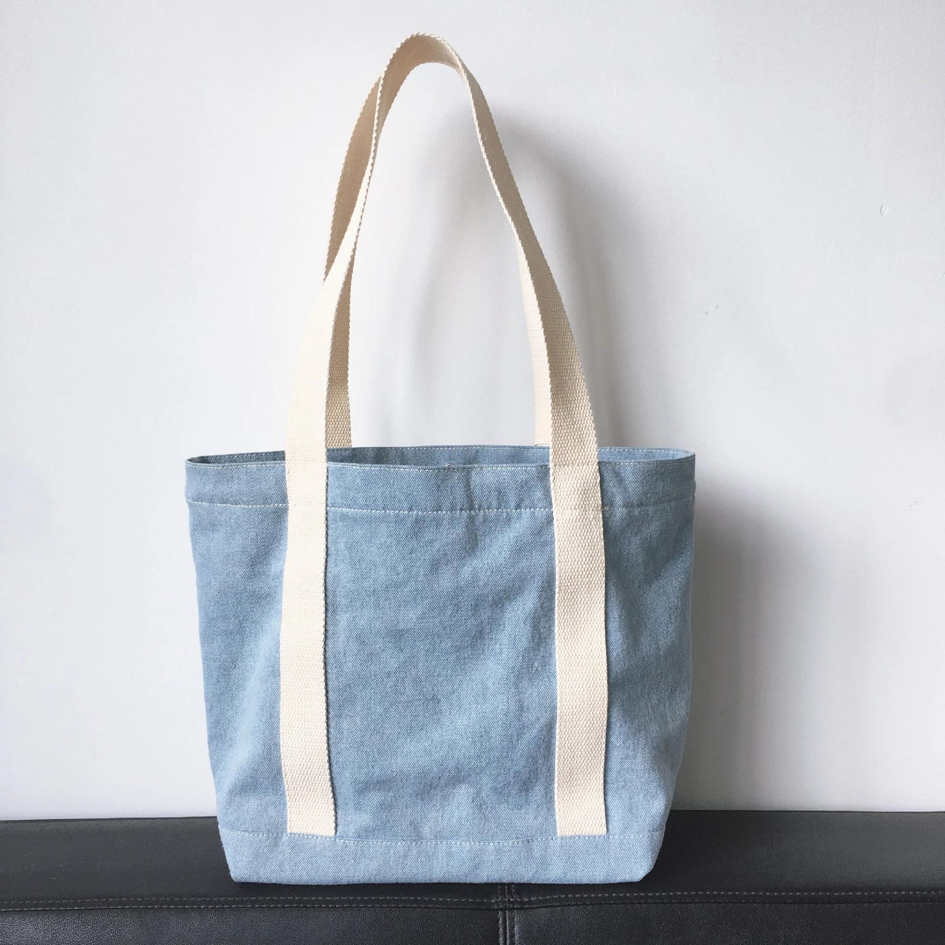 Fourre-tout en toile à sangle durable – Sac de courses en ours brodé, fourre-tout à bandoulière et à