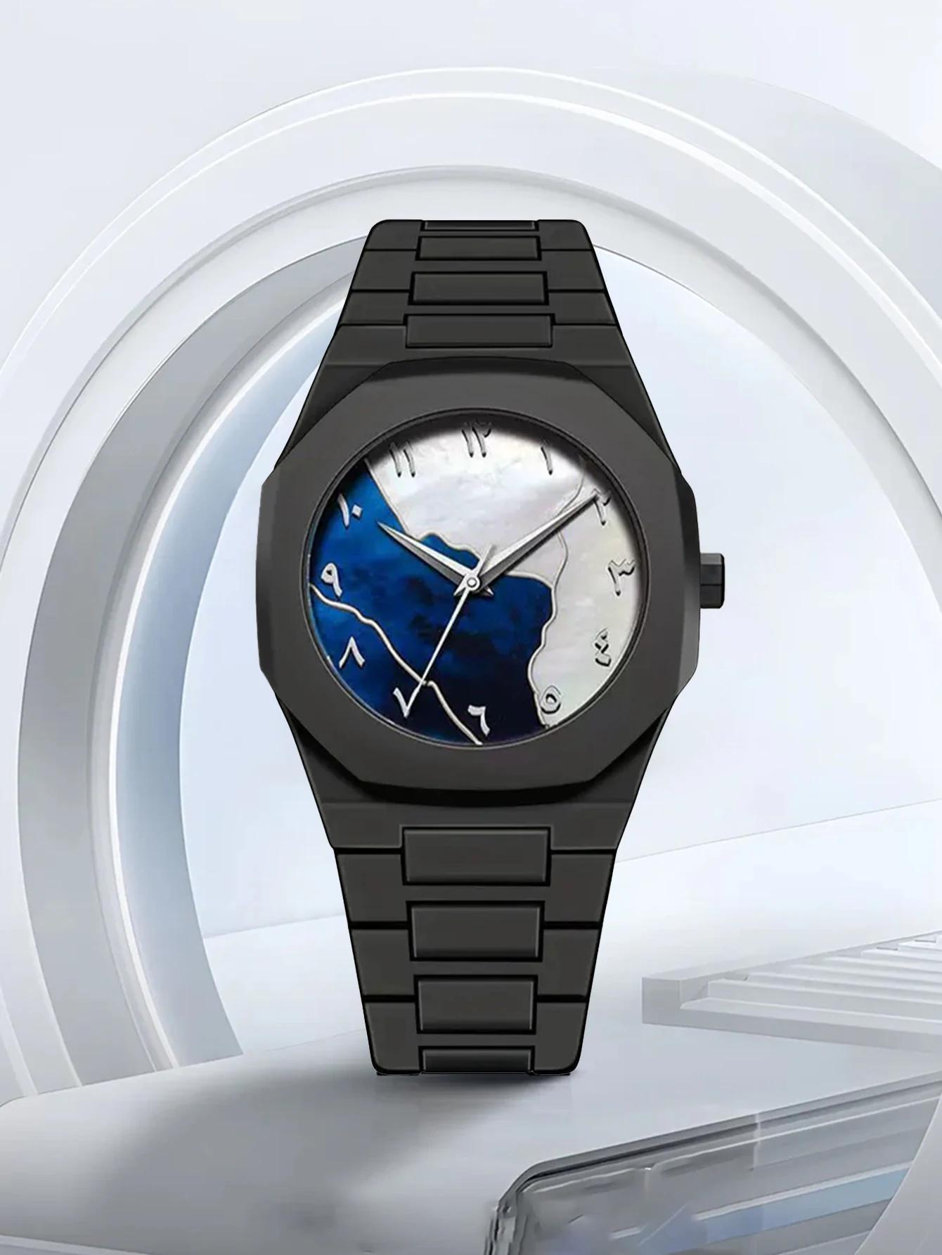 LUCKYFOXNew montres haut de gamme tendance pour hommes graffiti art montres à quartz