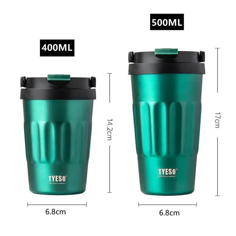 400 ml/500 ml TYESO flacons sous vide Thermos en acier inoxydable bouteilles d'eau tasse 304 Origina
