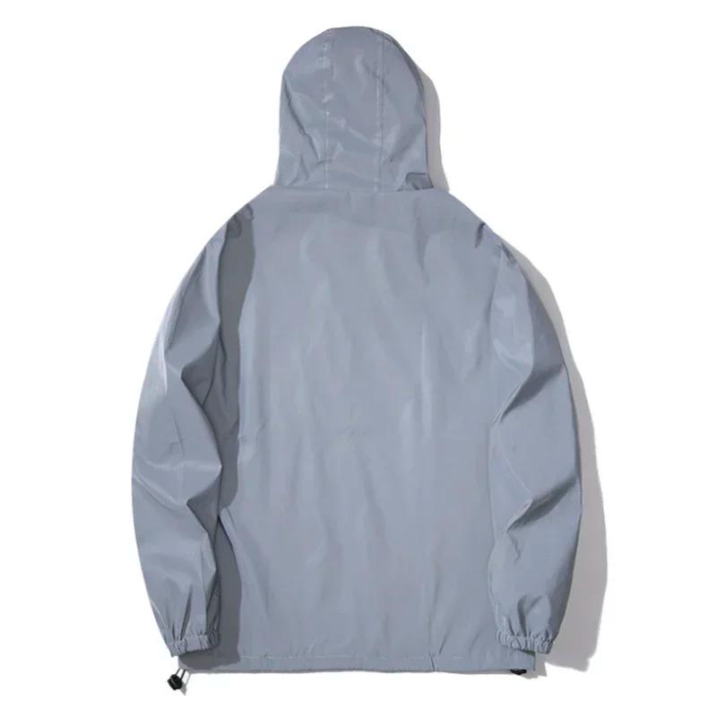 Vêtements réfléchissants de nuit pour Couple, veste de couleur unie en Polyester pour étudiant, unif