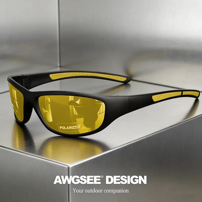 Lunettes de soleil de sport polarisées pour hommes et femmes, verres TAC de course, de pêche, Anti-é