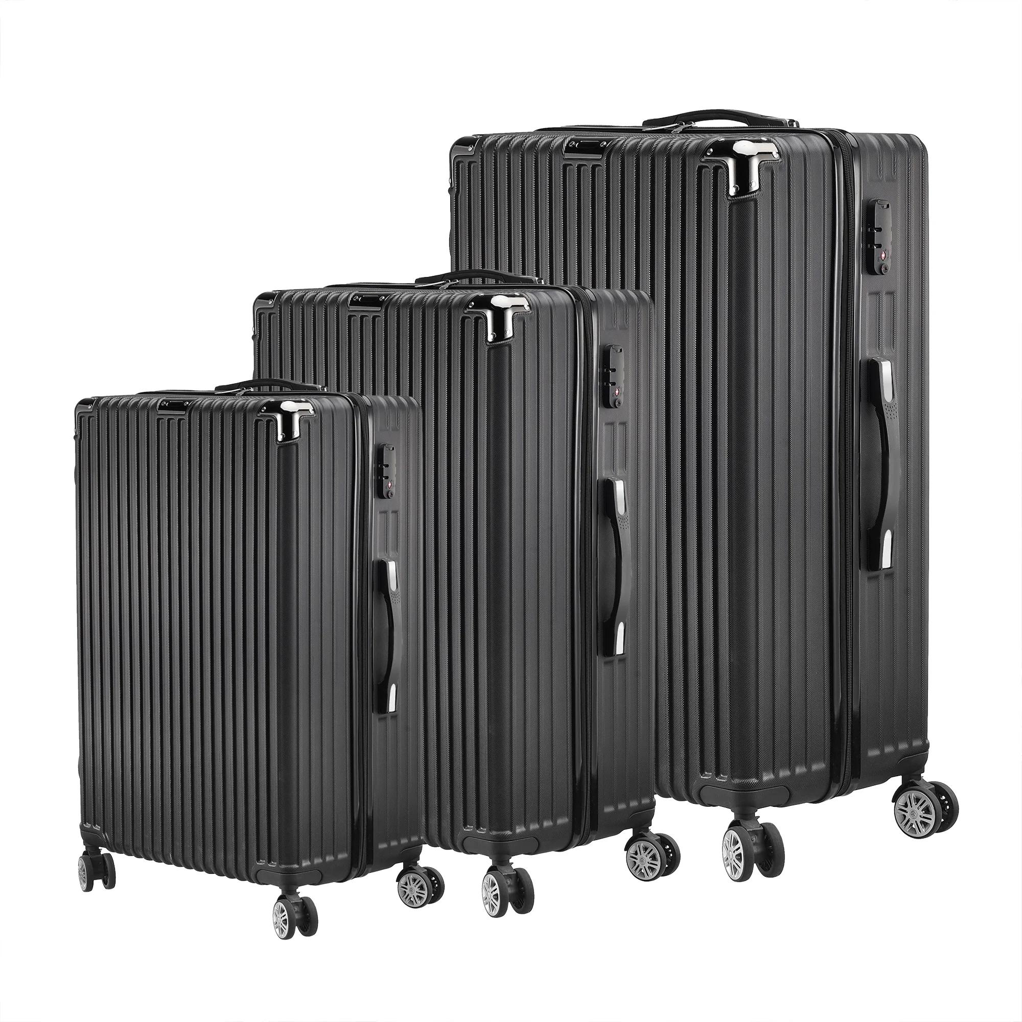 Ensemble de bagages Fangange 3 pièces, roues silencieuses universelles, avec serrure à combinaison,