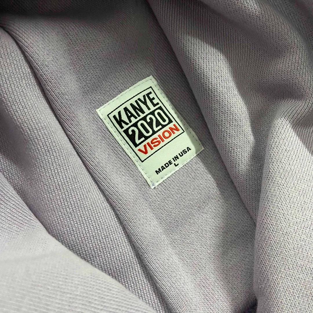 Violet KANYE YZY Double couche solide à capuche hommes femmes haute qualité tissu lourd pull à capuc