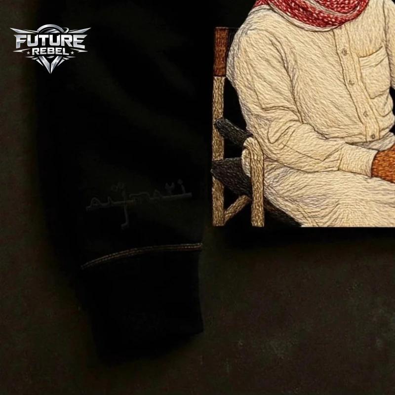 Sweat-shirt à capuche unisexe avec imprimé Desert Eagle Y2K, streetwear, motif brodé, culture Haraju