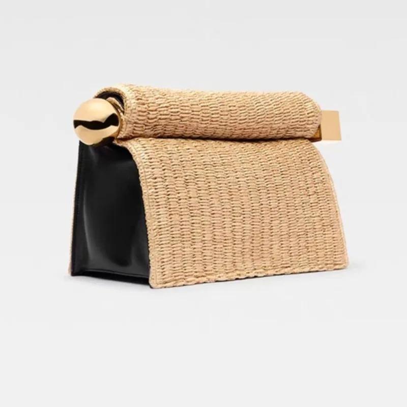 Nouveau Sac à Main de Luxe Designer pour Femme, Pochette Tendance avec Métal, Sacs de Soirée Élégant