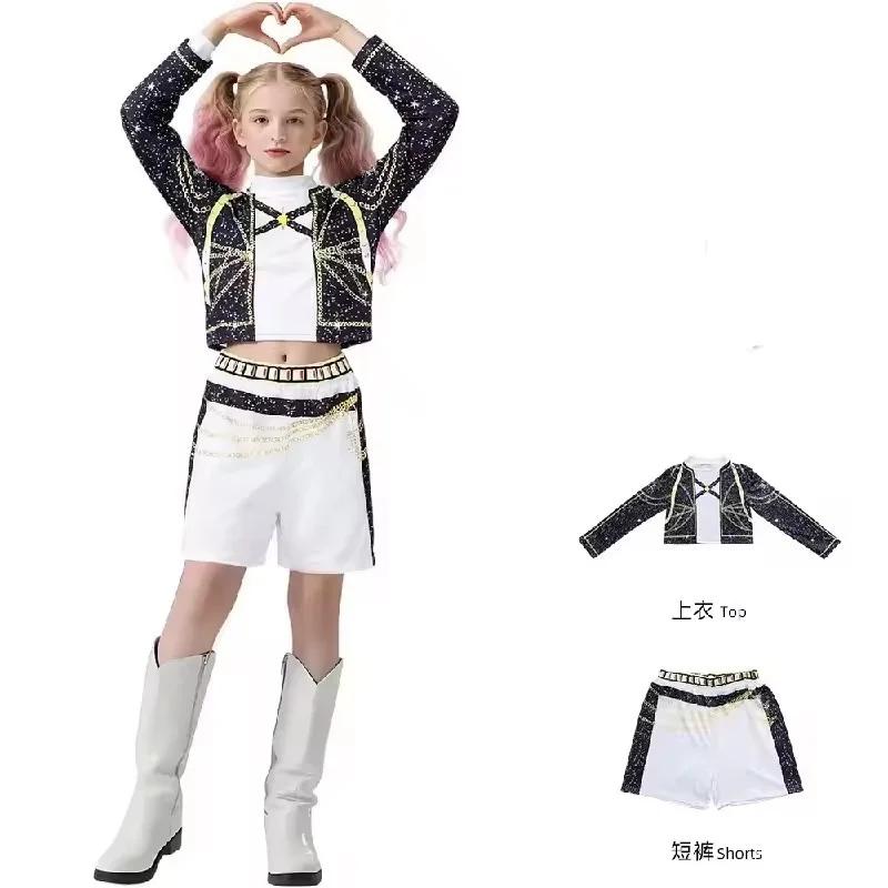 Ensemble cosplay dessin animé filles 3-12 ans - Costume jeu de rôle Kpop et spectacle scène