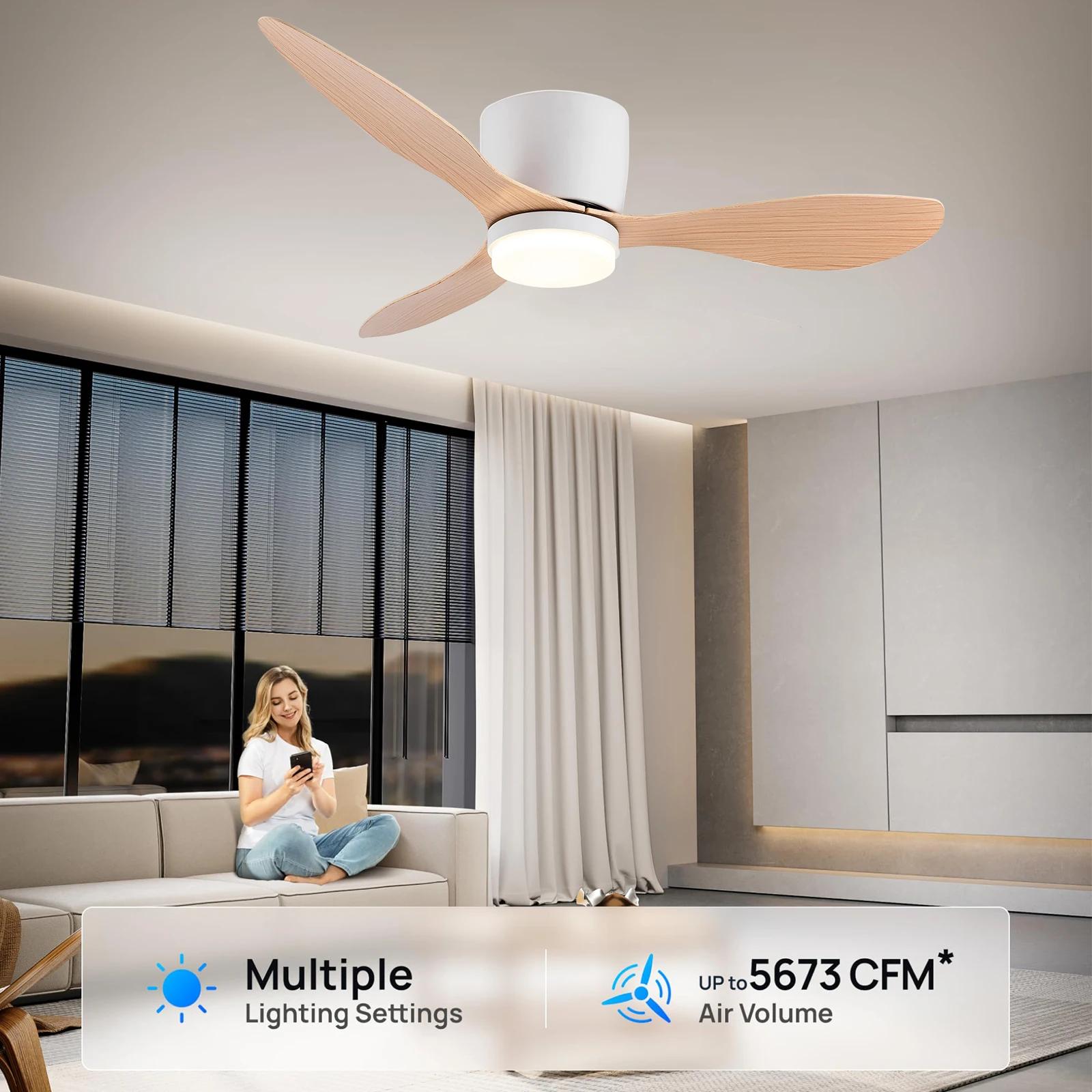 IRALAN ventilateur de plafond moderne ventilateur d'étanchéité appartement chambre salon intérieur c