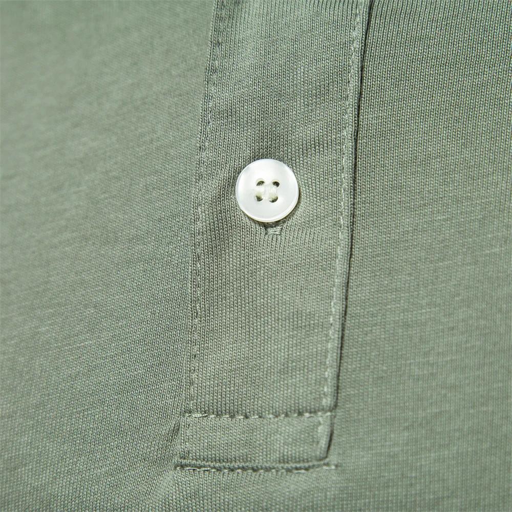AIOPESON 100% coton broderie hommes polos couleur unie à manches courtes Polos pour hommes nouvelle