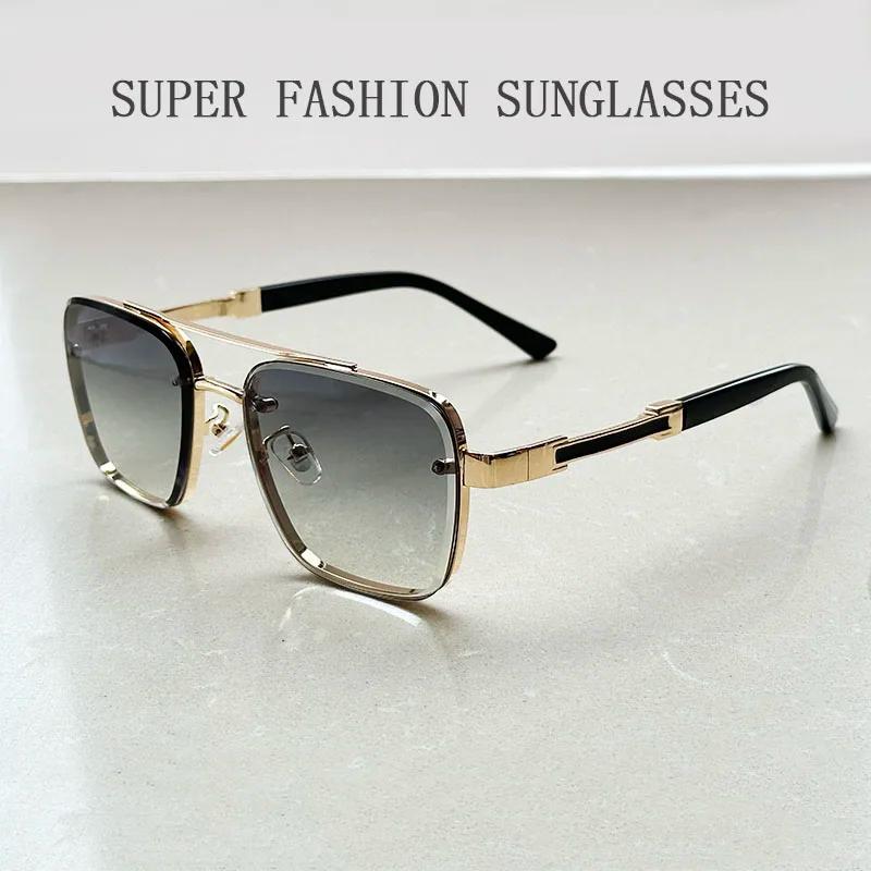 2025 Lunettes De Soleil carrées hommes luxe Vintage Lunettes De Soleil femmes à la mode rétro Lunett