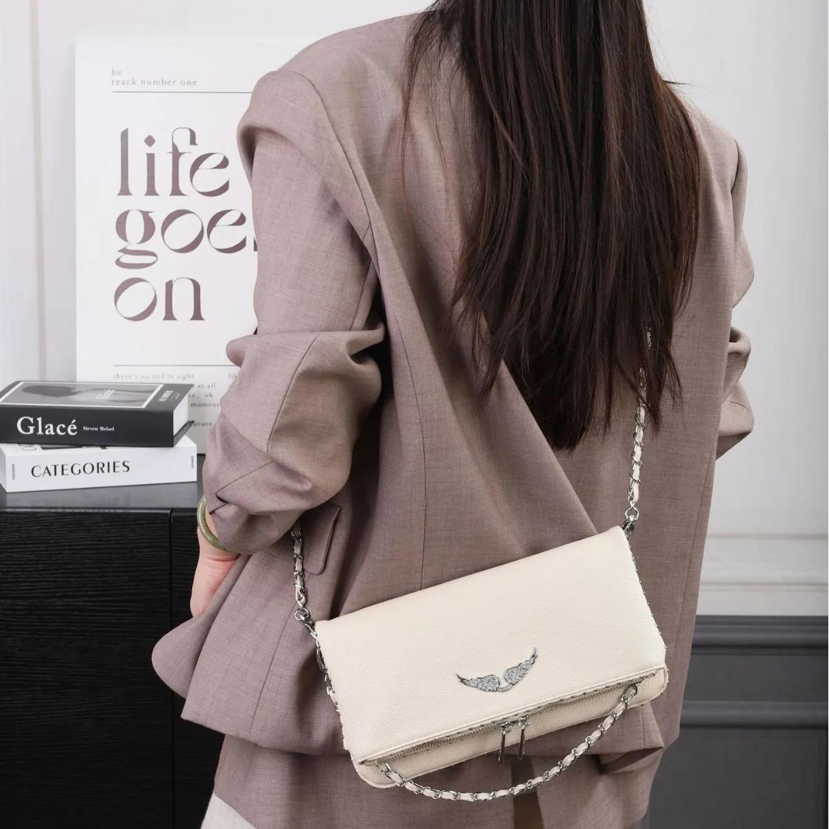Sac à main bandoulière en cuir grainé pour femme, sac à main polyvalent classique à porter à l'épaul