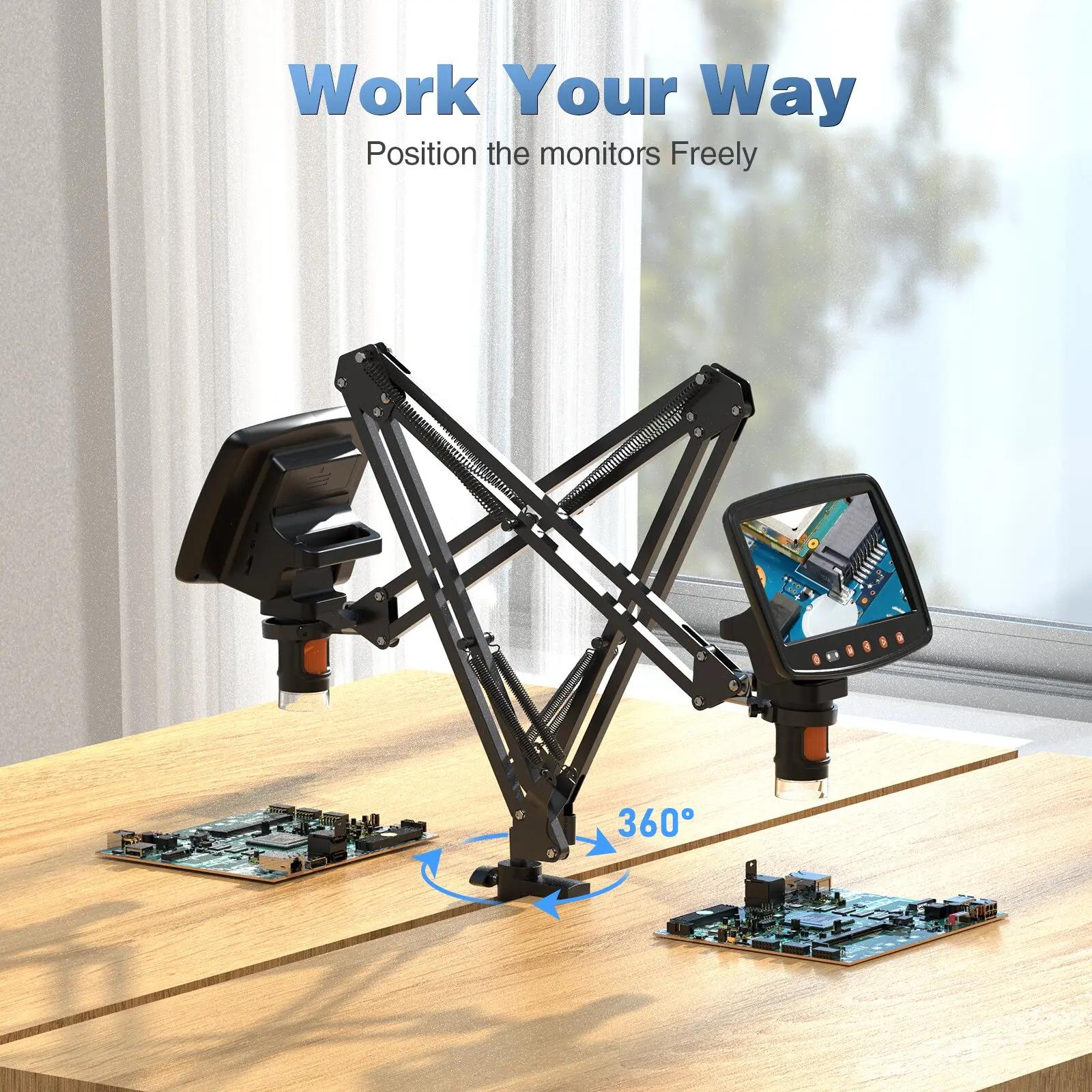 Hayve – support de bras de Microscope, support métallique réglable, support de Microscope pour pièce