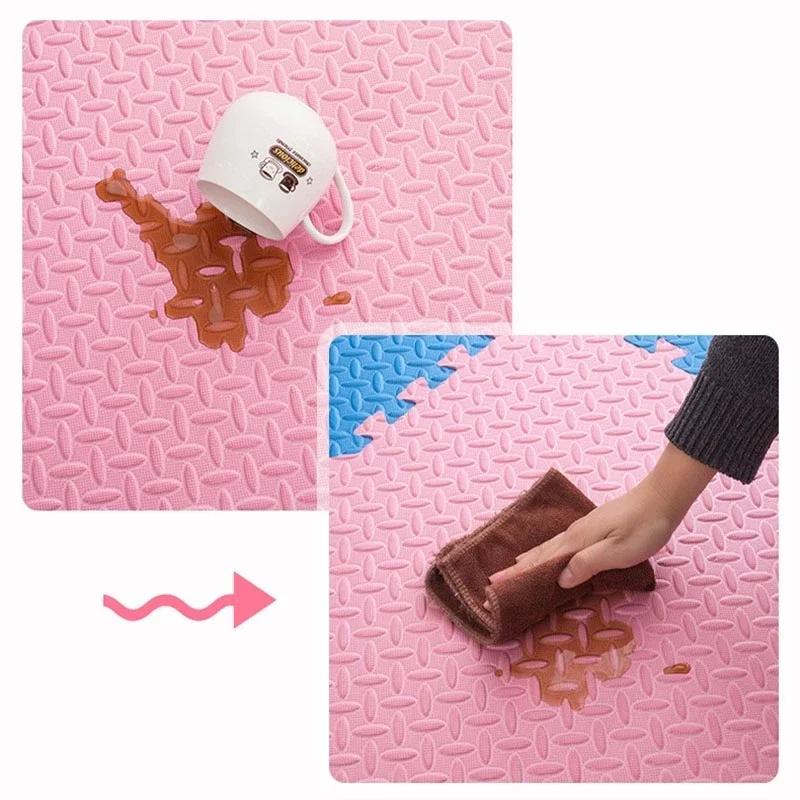 Tapis de jeu en mousse 16 pièces puzzle pour bébé - Sécurité et amusement au sol