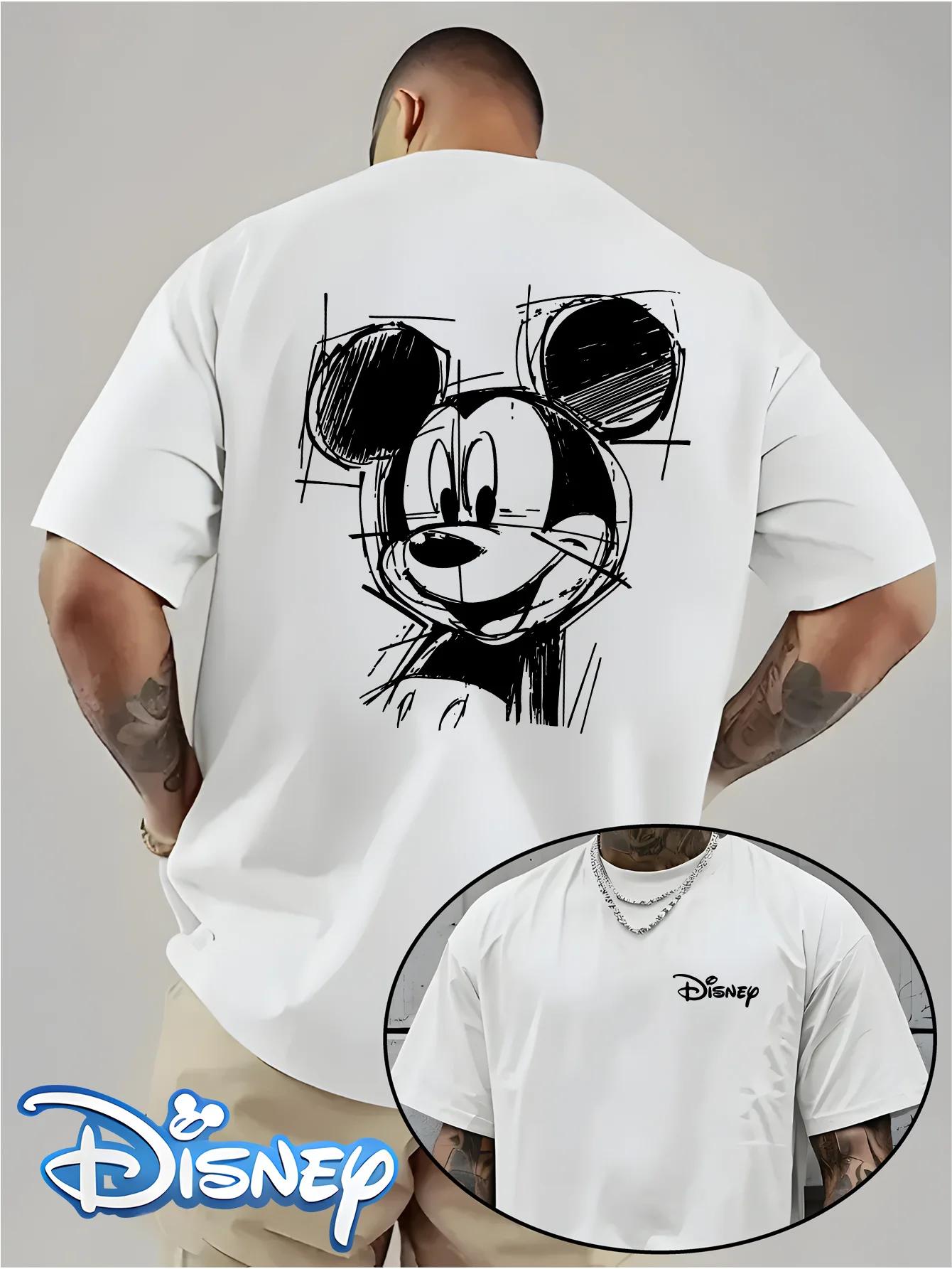 T-shirt imprimé dessin animé Disney Mickey, Harajuku, ample et décontracté, Y2K, manches courtes, en