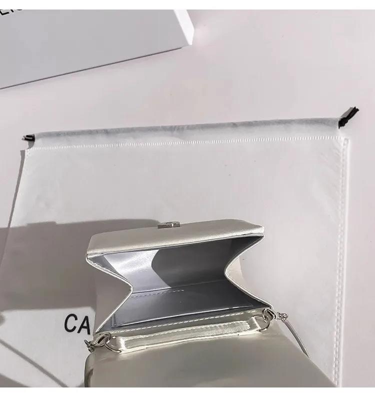 Sac à main à paillettes et diamants brillants pour femmes, Mini sac de luxe en Satin de bonne qualit