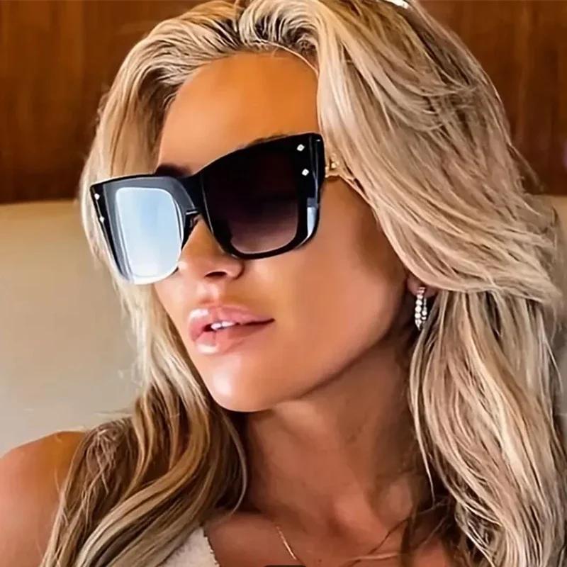 Nouvelles Lunettes de Soleil Œil de Chat Grande Monture Tendance 2025 pour Femmes – Style Urbain et