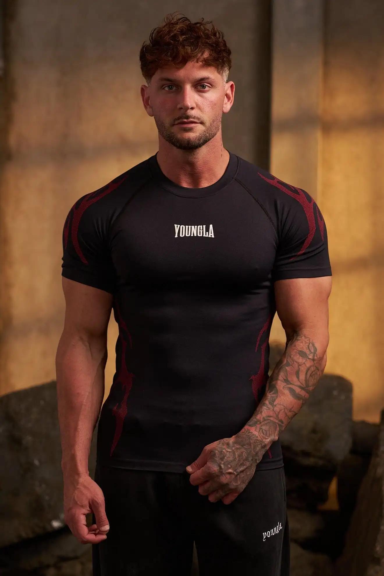 T-shirt ajusté pour homme, été américain, nouveau, pour le sport, la course à pied, l'entraînement,