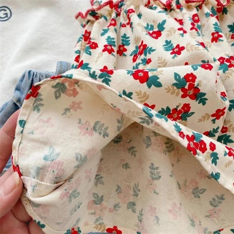 Ensemble de tenues d'été pour filles, vêtements décontractés pour enfants, jupe à bretelles fragment