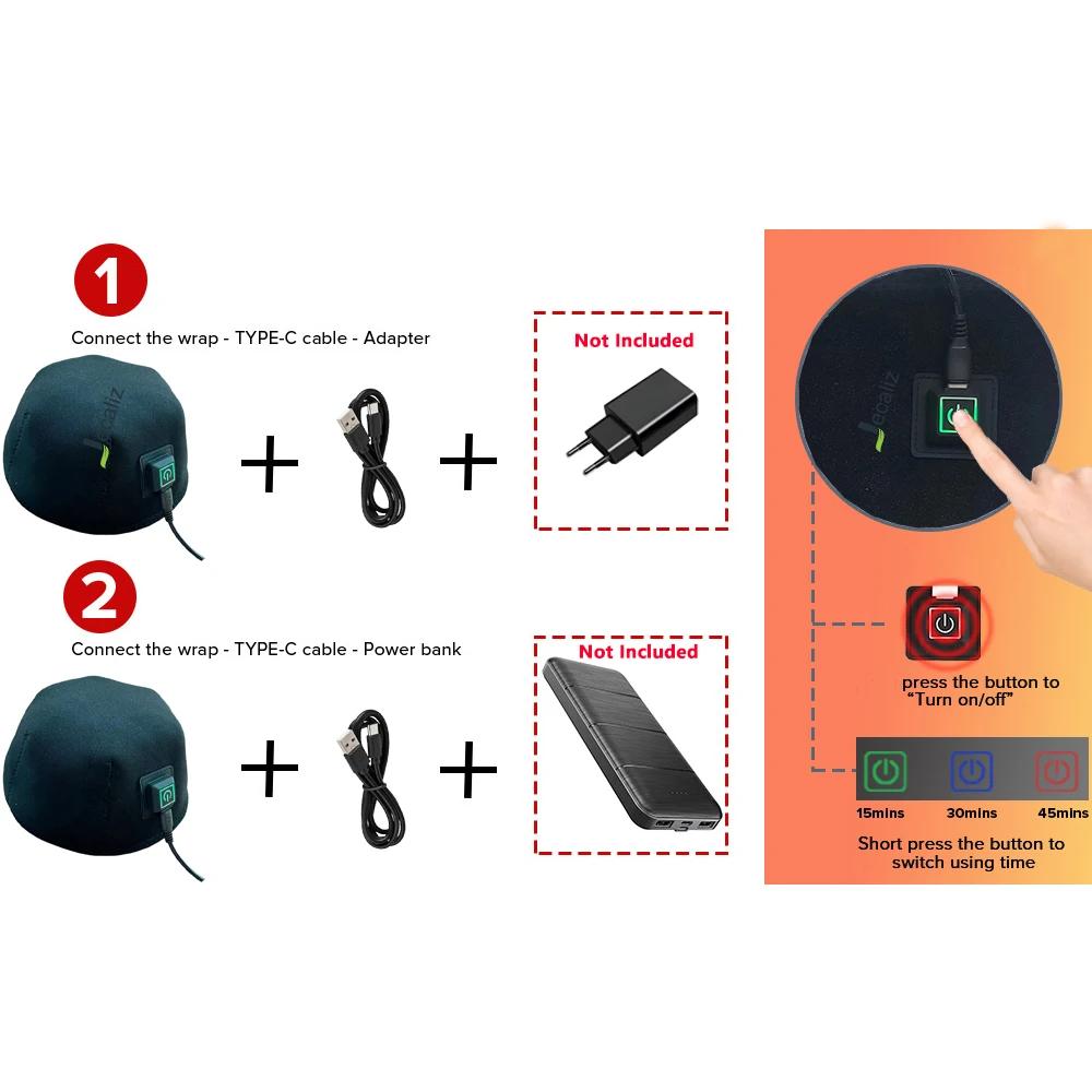 Casquette de thérapie de croissance des cheveux infrarouge à la lumière rouge, chapeau anti-perte de