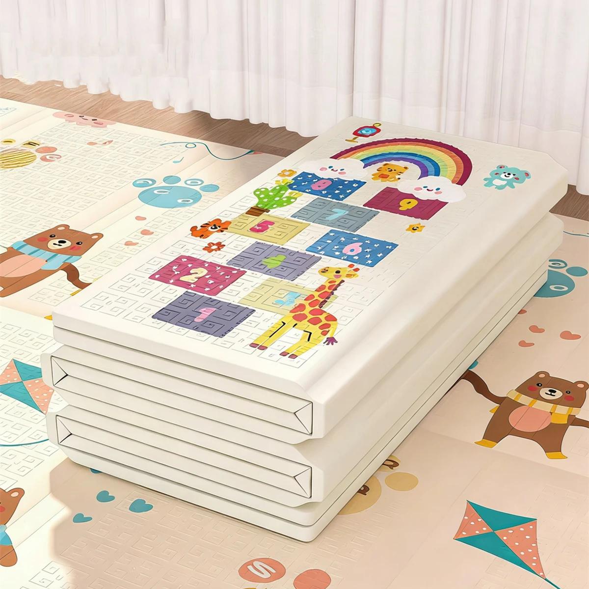 Tapis pliable éducatif pour enfants 180x100 cm - Jeux d'activités et escalade non toxique