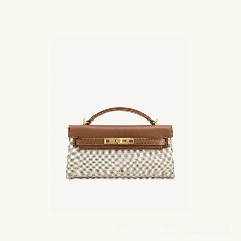 Sac à main carré petit format en cuir à motif crocodile avec boucle de fermeture, sac à bandoulière