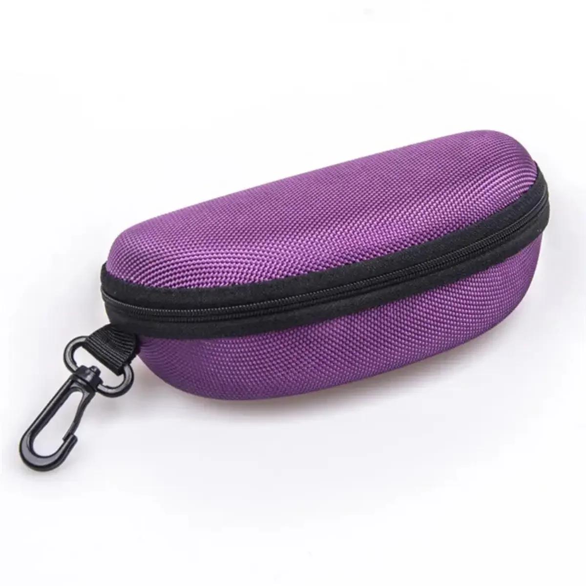 Étui à lunettes de soleil portable, 1 pièce, en tissu Oxford, rigide, en EVA, avec fermeture éclair,
