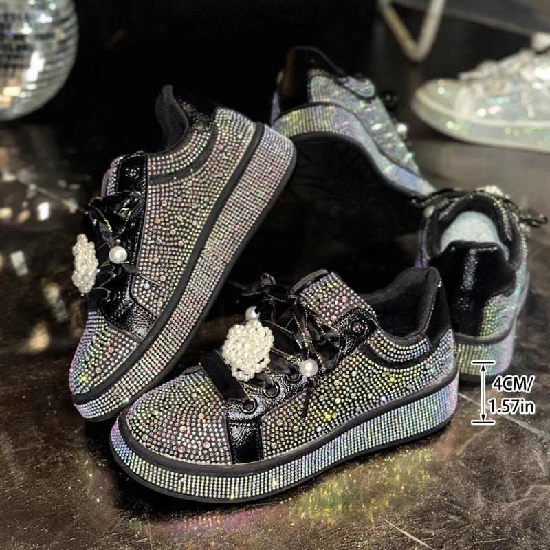 Femmes chaussures de skateboard décontractées respirant confort blanc baskets à semelles épaisses an