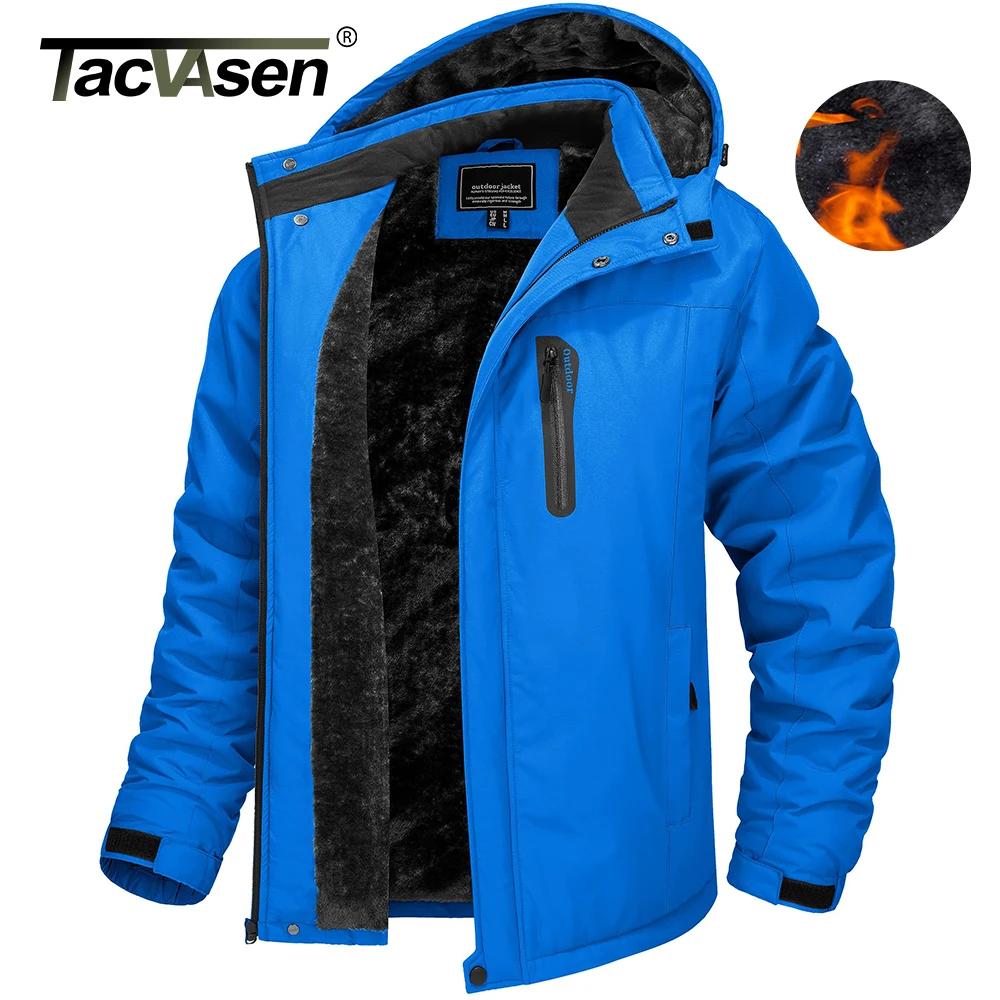TACVASEN hommes doublure polaire chaleur veste hiver neige travail extérieur manteau à capuche poche