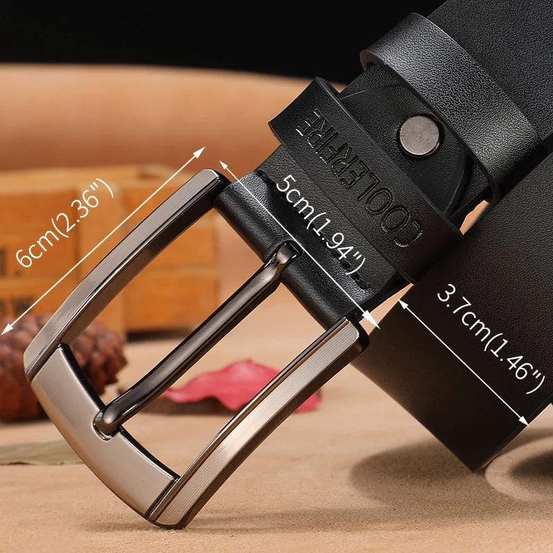 Ceinture en cuir véritable pour hommes, de haute qualité, de luxe, de styliste, en peau de vache, à