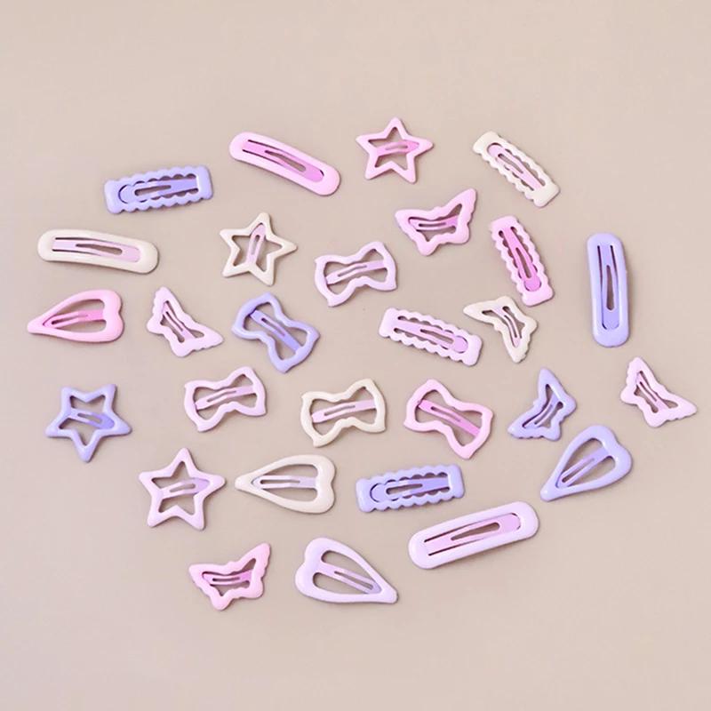 Ensemble de pinces à cheveux étoiles douces et douces, Barrettes sans traction pour bébés filles et