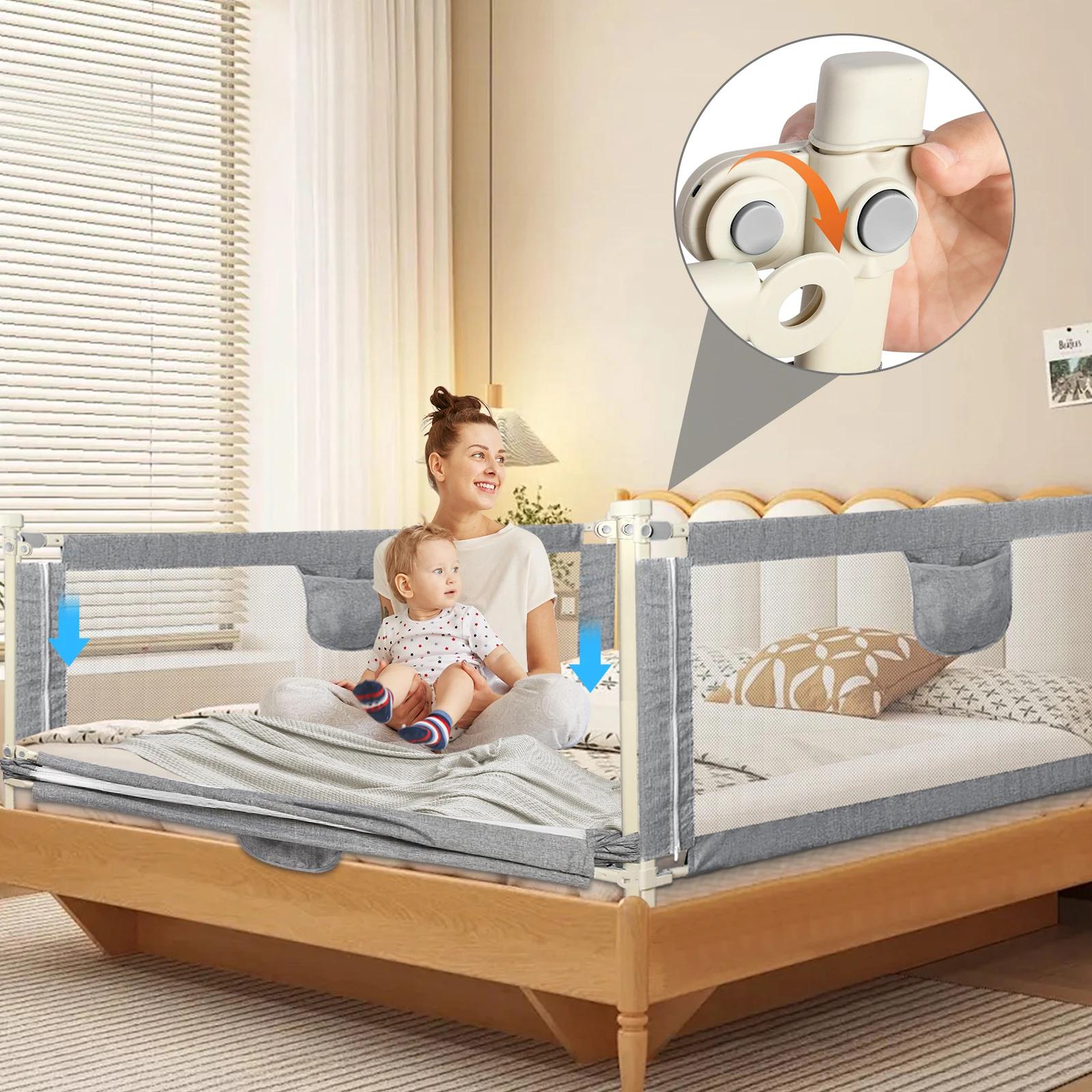 Barrière de Lit Extra-Large de Protection de Lit pour Tout-Petit Accessoire de Chambre pour Garçons